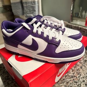 Nike Dunk Low Retro Purple/white, brand new, size 10